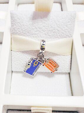 925 Sterling Silver Friends TV Series Door and Coach Dangle Charm Fits Pandora